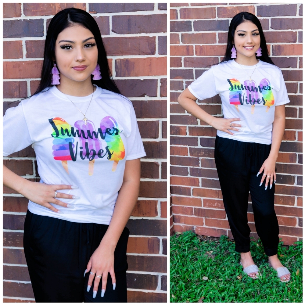 Fun and Flirty Summer Vibes Tee